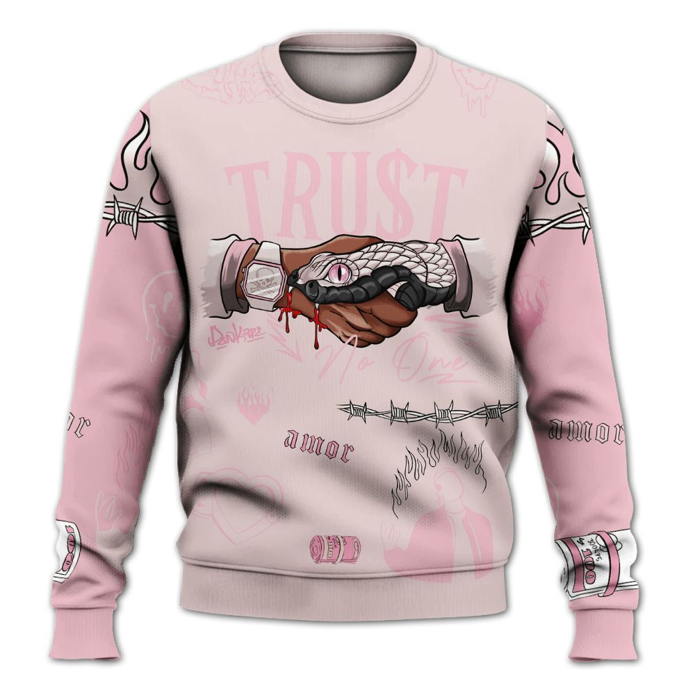 Sweatshirt To Match Dunk Low KD 17 Aunt Pearl - Snake Trust No One All Over Print