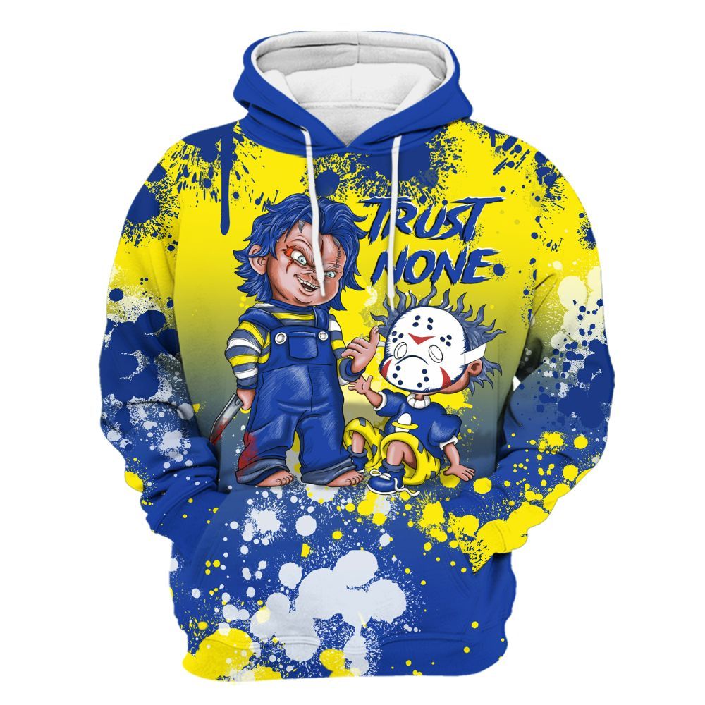 Hoodie To Match Laney 14s - Trust No One Scary All Over Print