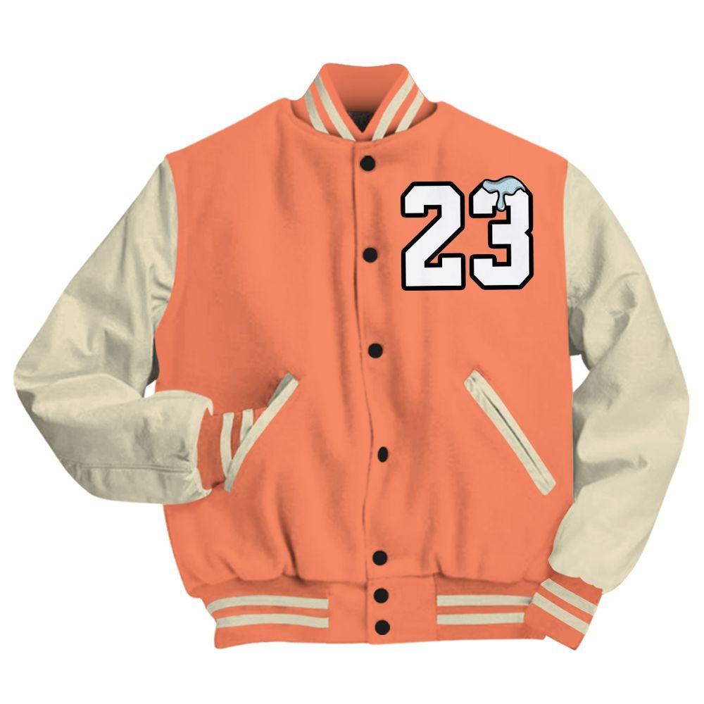 Varsity Jacket To Match DJ Khaled Crimson Bliss 5s - Custom Name Number 23 Drip All Over Print