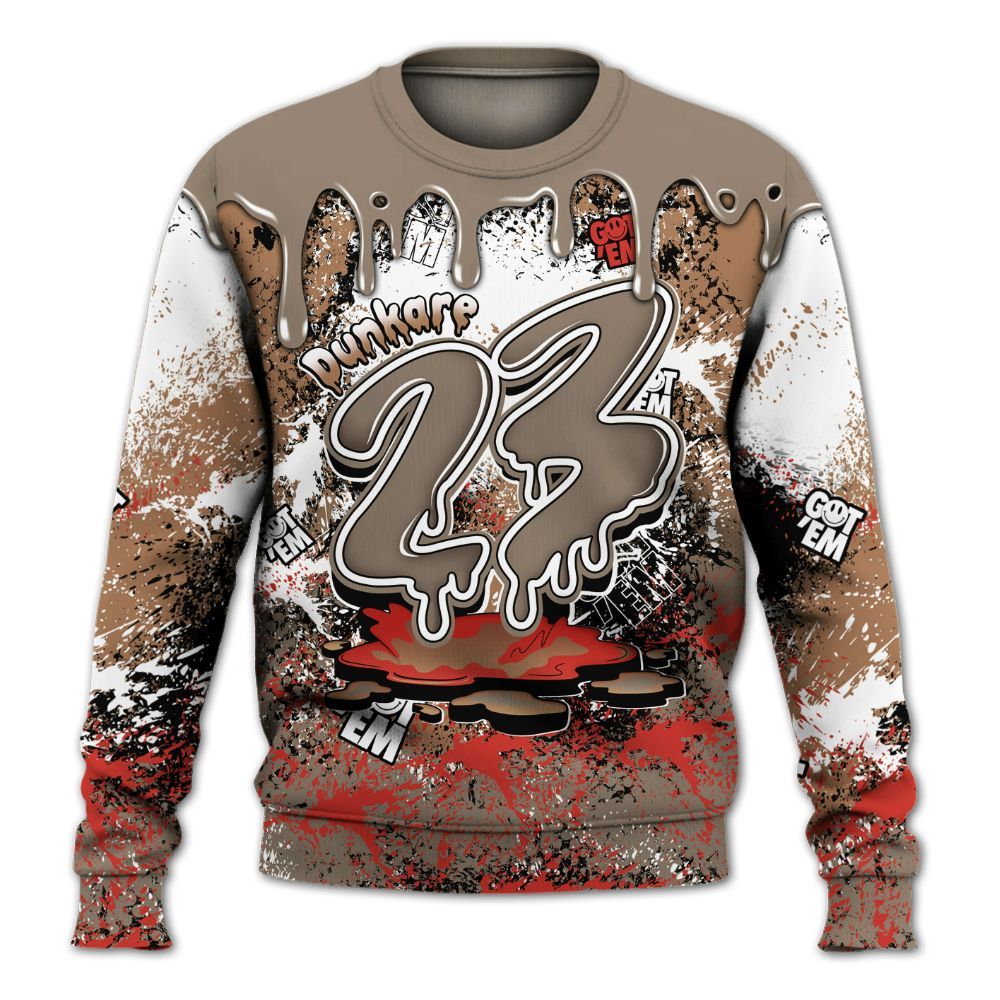 Sweatshirt To Match Air Max Rocky Distressed - Dripping 23 Drip All Over Print