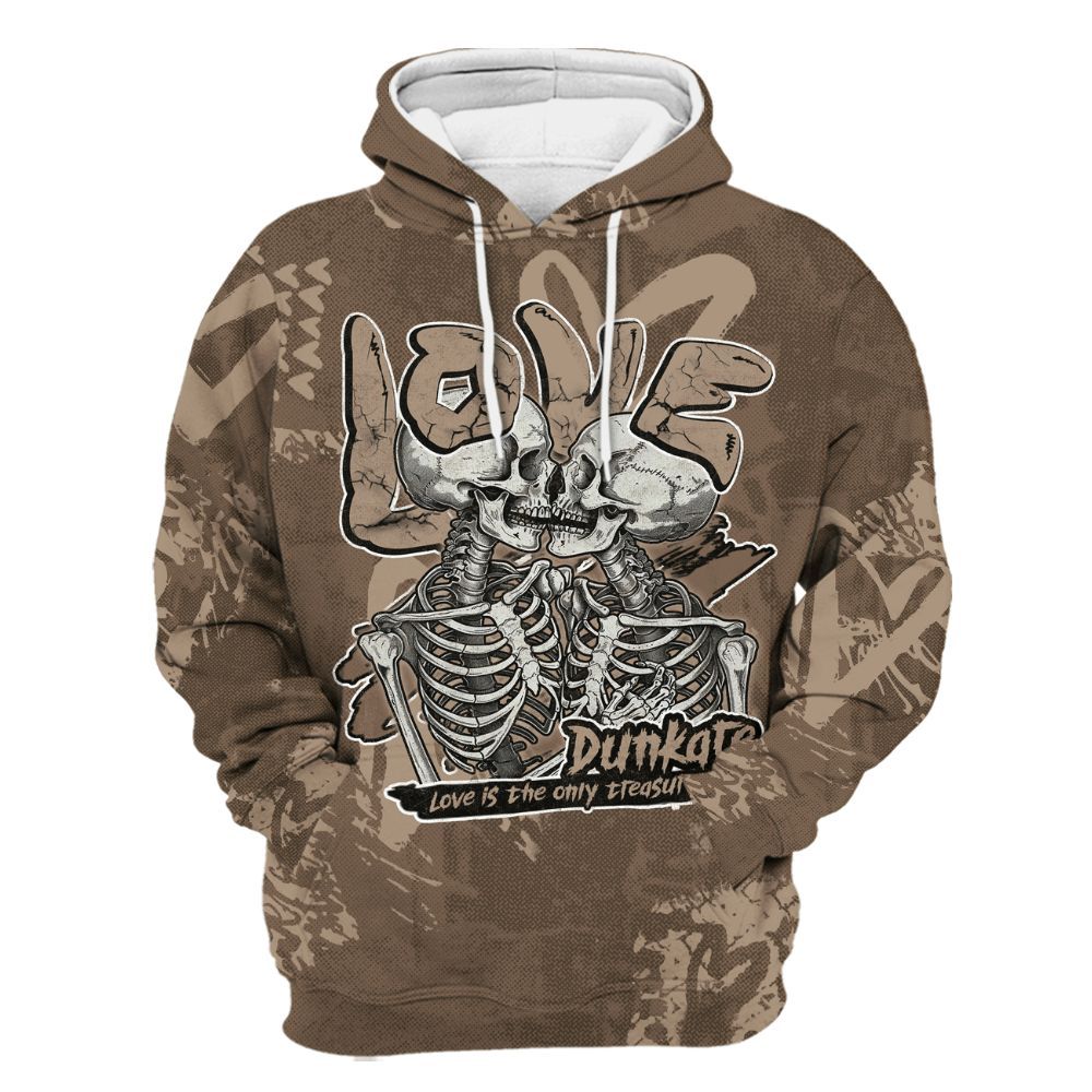 Hoodie To Match Dark Mocha Jack - Skull Love All Over Print