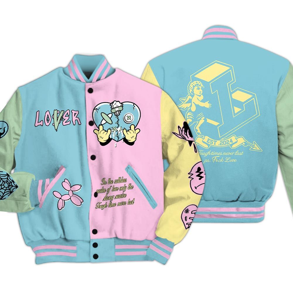 Varsity Jacket To Match SB Dunk Low Visty - Loser Lover Heart F Ck Love Baseball Varsity Jacket Outfit Unisex