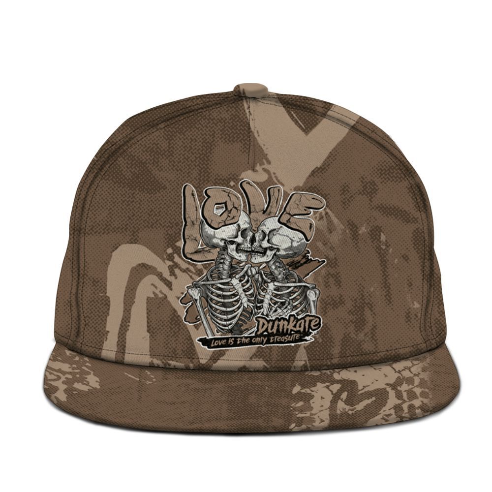 Snapback To Match Dark Mocha Jack - Skull Love Graphic