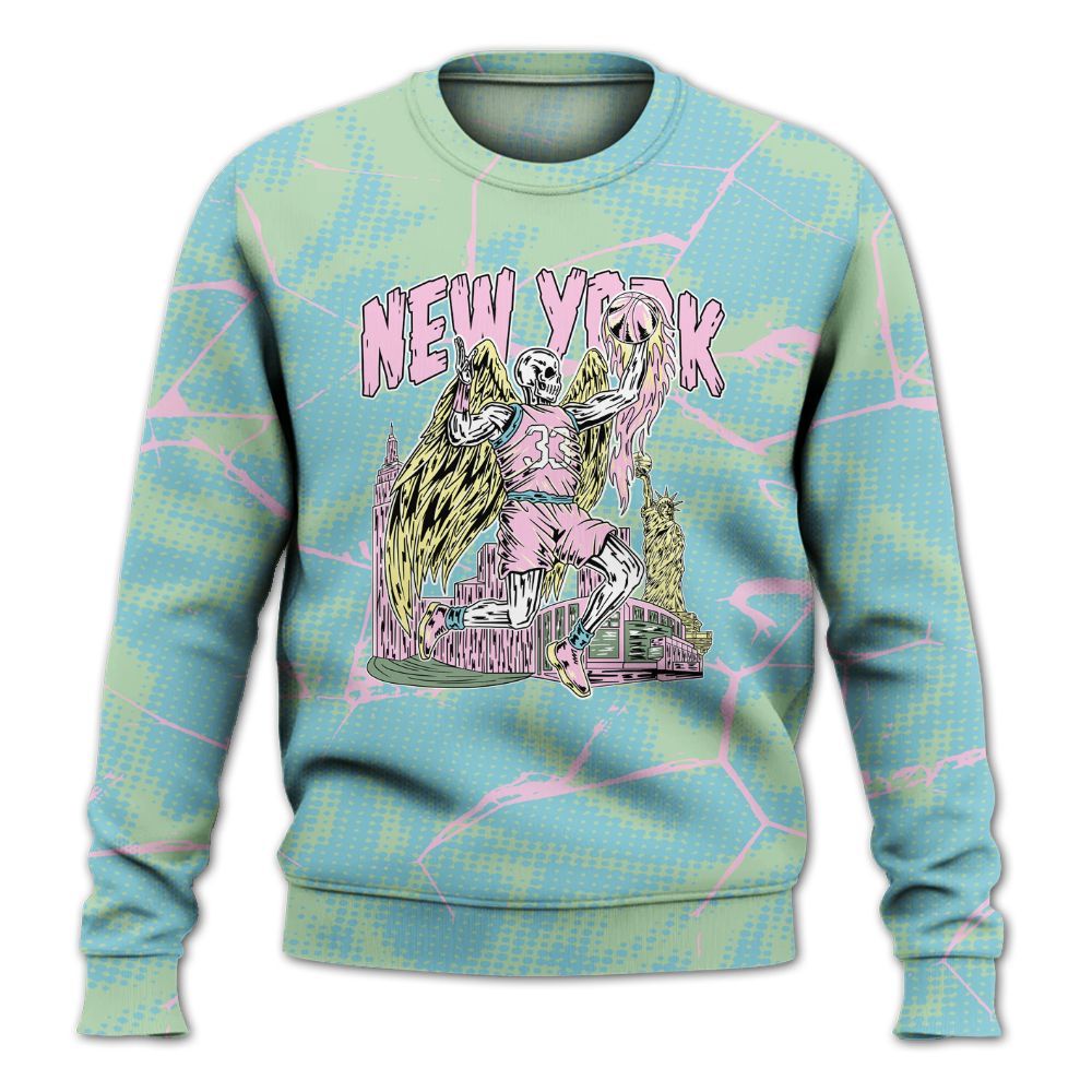 Sweatshirt To Match SB Dunk Low Visty - Ewing Era Skeleton Crack All Over Print