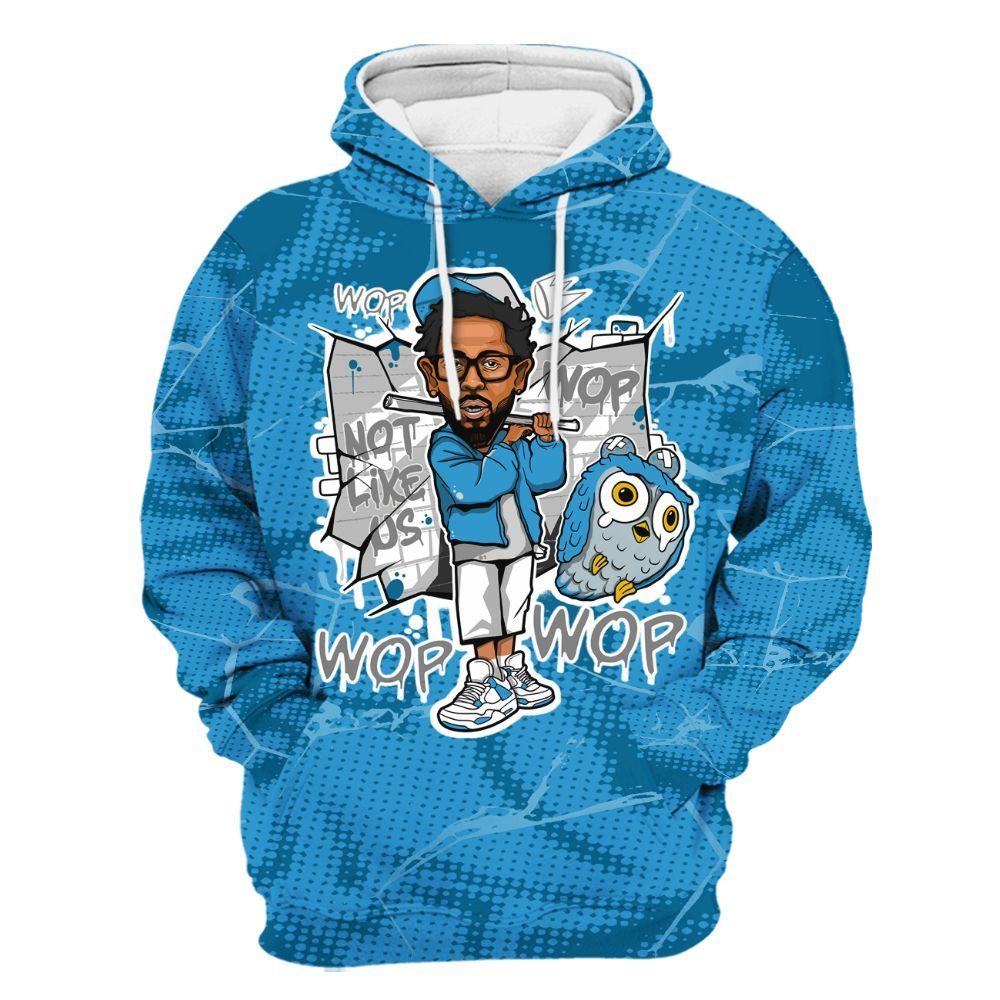 Hoodie To Match Powder Blue 9s - None Like ComptonCity Graphic Crack All Over Print