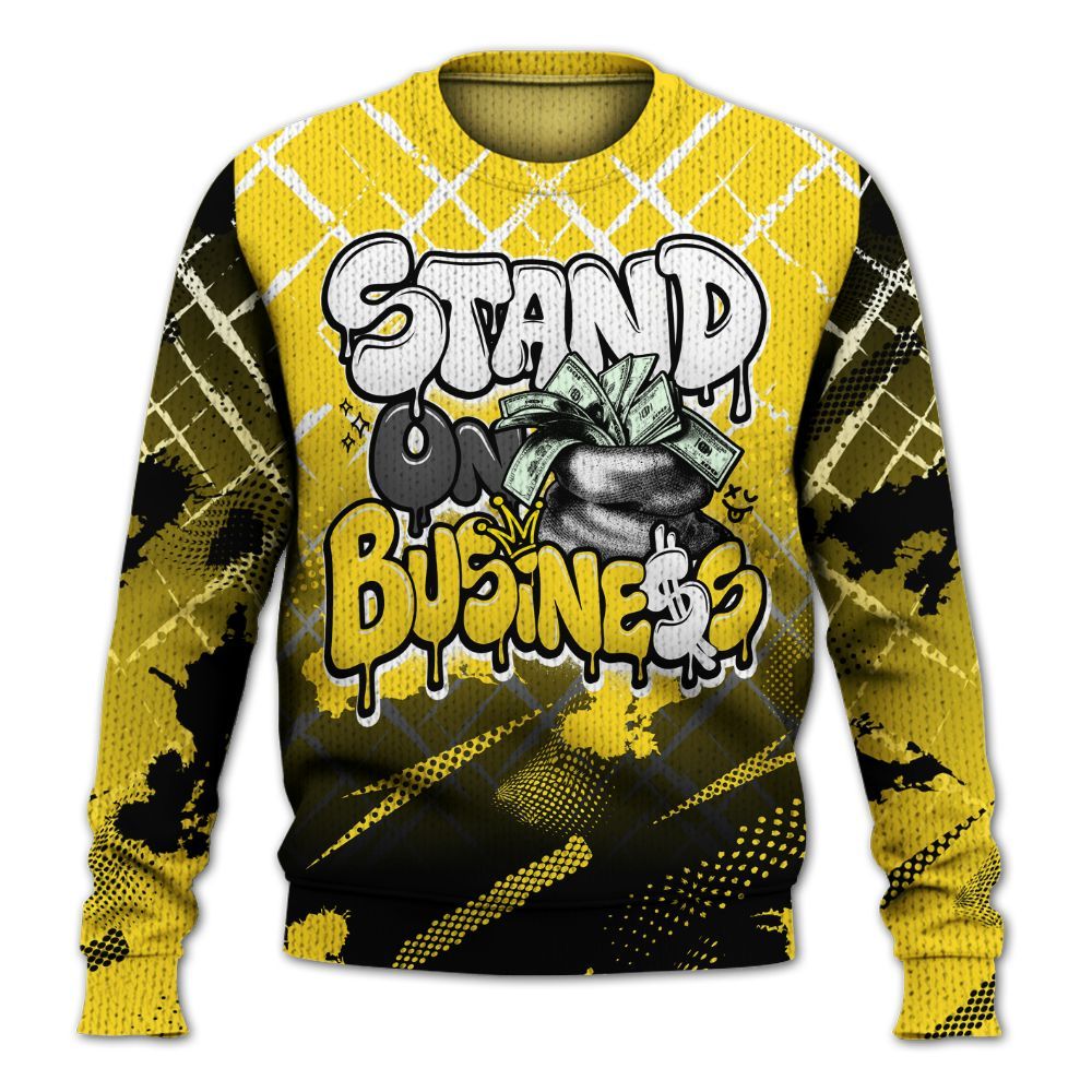 Knitted Sweater To Match Retro Thunder 4s - Halftone Stand Business Dripping