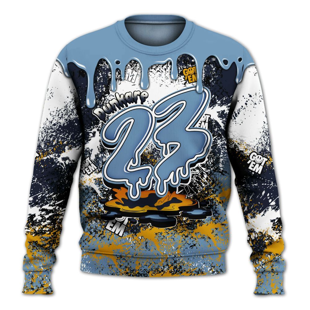 Sweatshirt To Match High OG First In Flight 1s - Dripping 23 Drip All Over Print