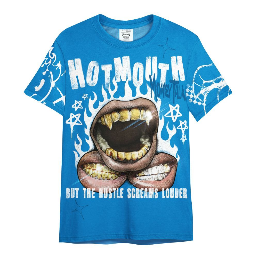 Shirt To Match Industrial Blue 4s - Mouth Burning Street Style All Over Print
