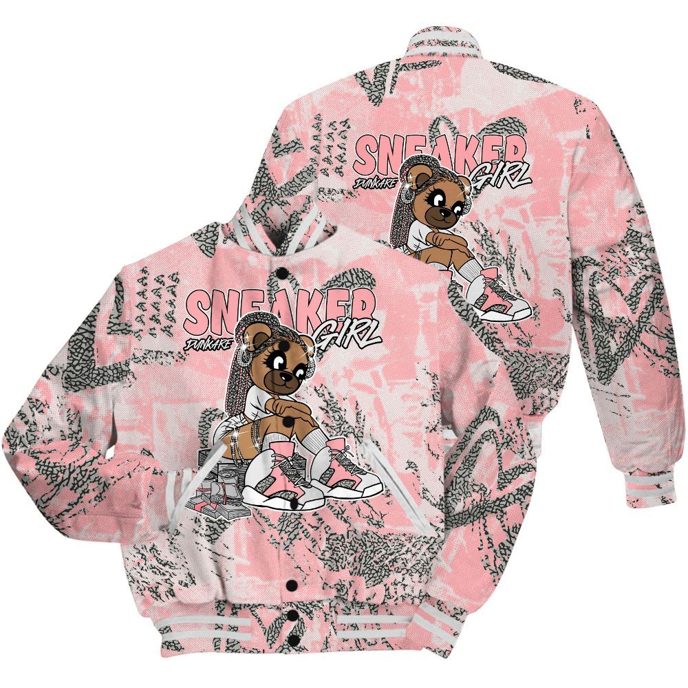 Varsity Jacket To Match Retro Wings 3s Shirt - Sneaker Girl Bear Heart Grunge All Over Print