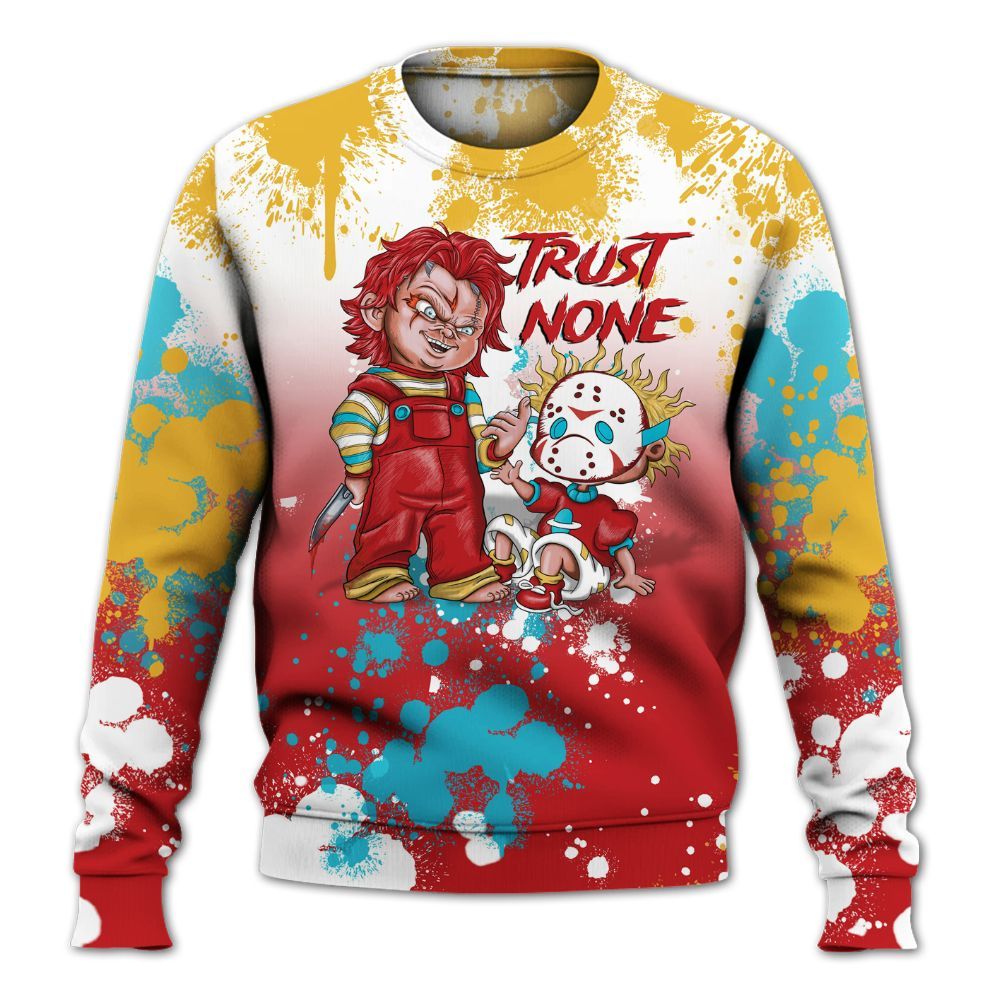 Sweatshirt To Match Dunk Low Fruity Pebbles - Trust No One Scary All Over Print