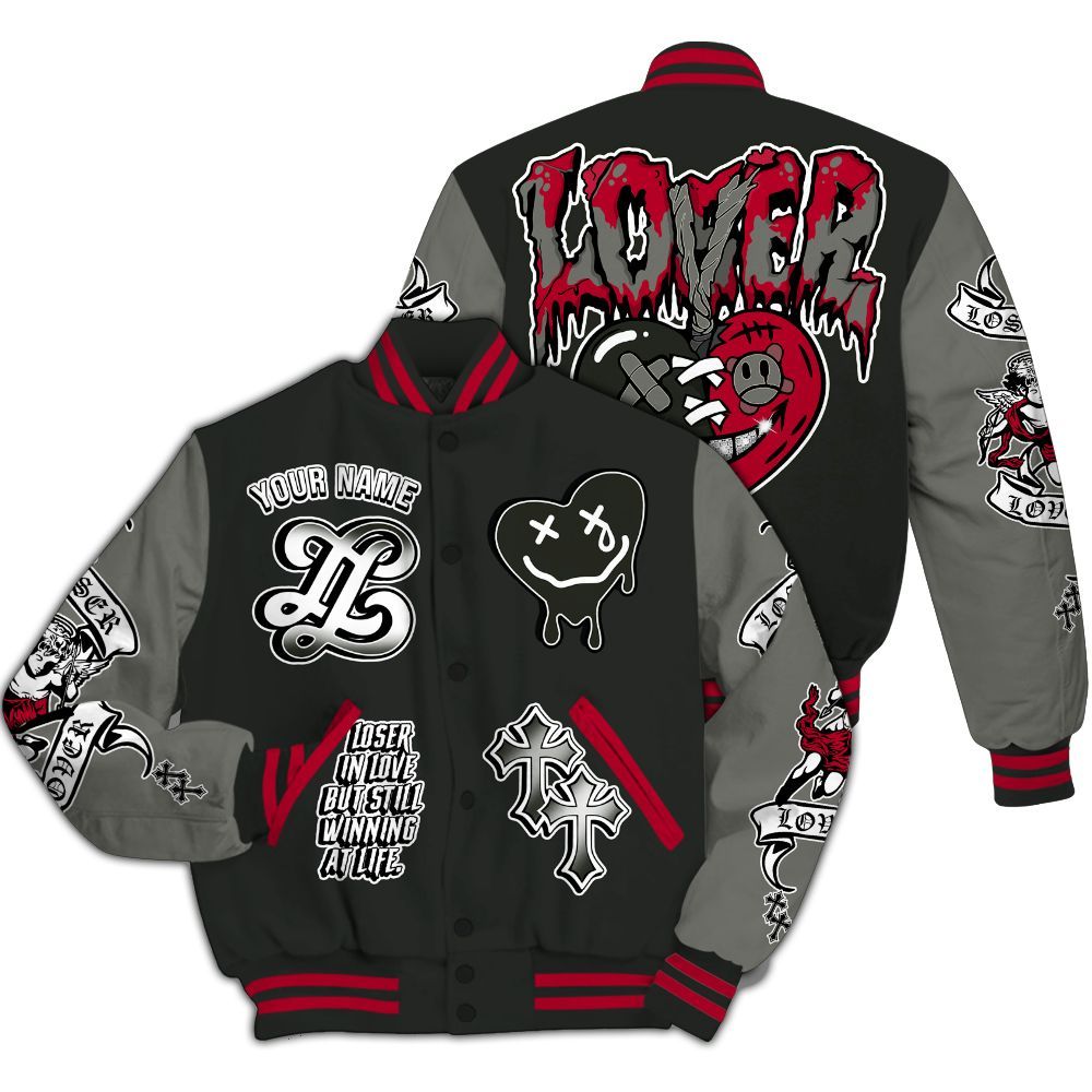 Varsity Jacket To Match Shadow 2025 10s - LOVER LOSER Custom Name All Over Print