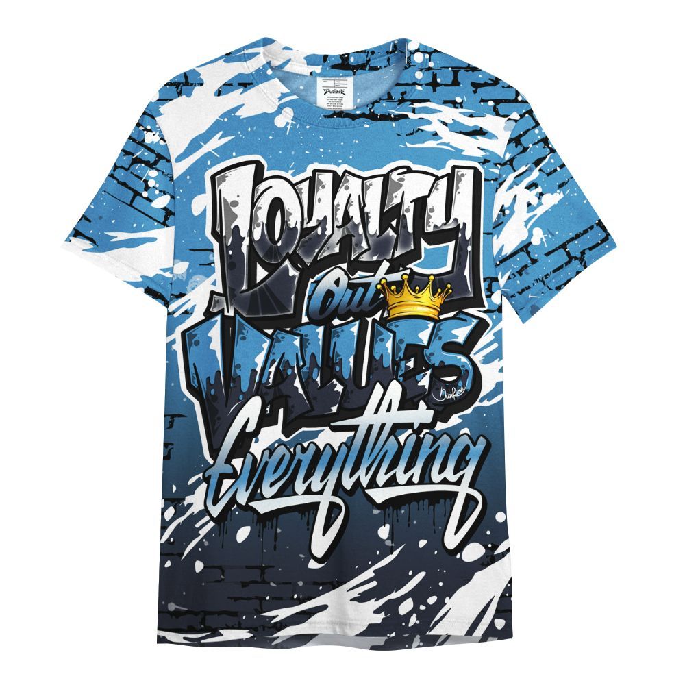 Shirt To Match Low OG Obsidian 1s - Values Of Loyalty Drip All Over Print