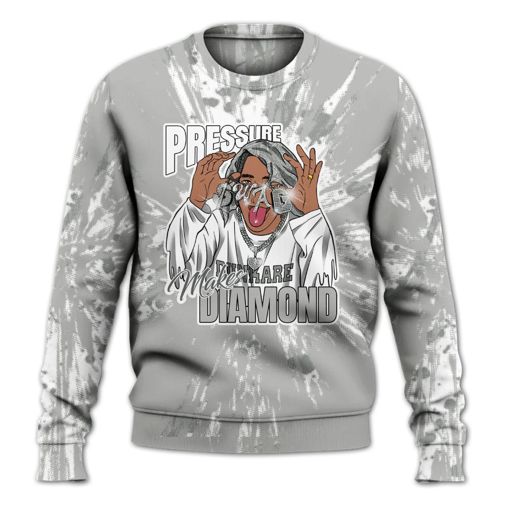 Sweatshirt To Match Retro Wet Cement 4s - Pressures Makes Sweatshirt To Match Lux All Over Print