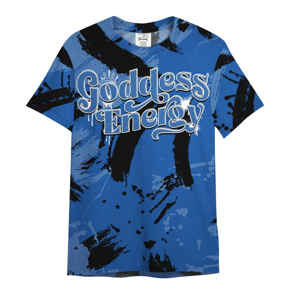 Shirt To Match Low Space Royal 11s - Goddess Energy Retro All Over Print