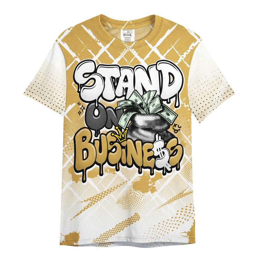 Shirt To Match Retro Light Ginger 14s - Halftone Stand Business Dripping All Over Print