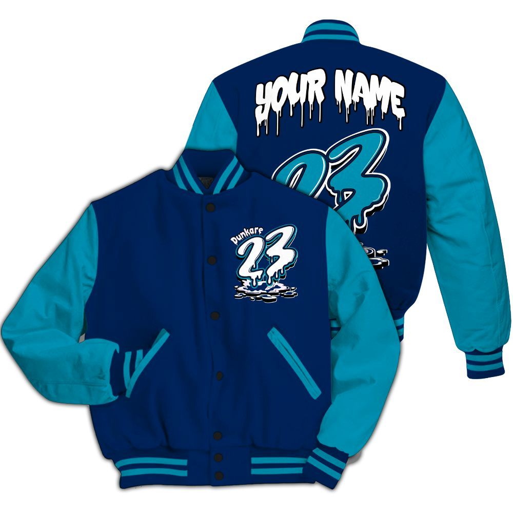 Varsity Jacket To Match Kobe 5 X-Ray - Custom Name 23 Drip All Over Print