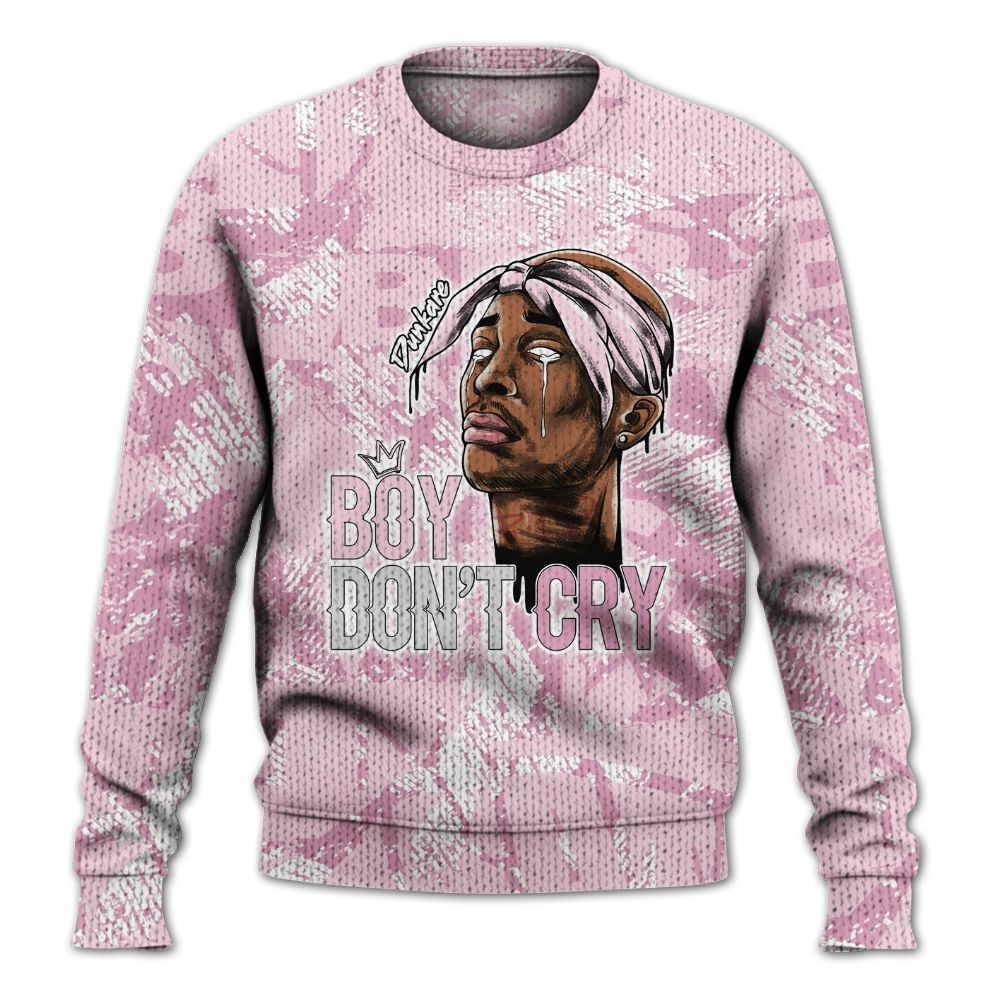 Knitted Sweater To Match Orchid 4s - Boiz Ain't Cry Unique Abstract