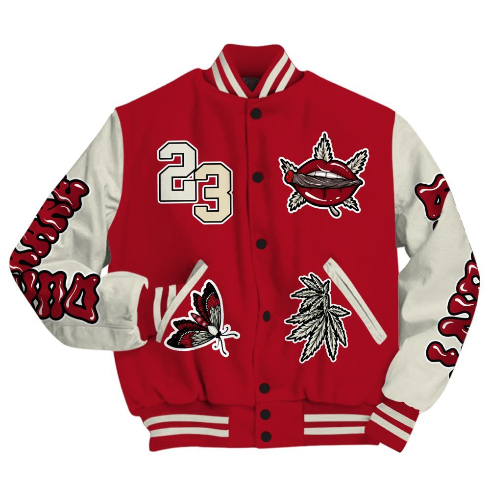 Varsity Jacket To Match 2025 High OG Cinnabar 1s - Bluntz Unique All Over Print