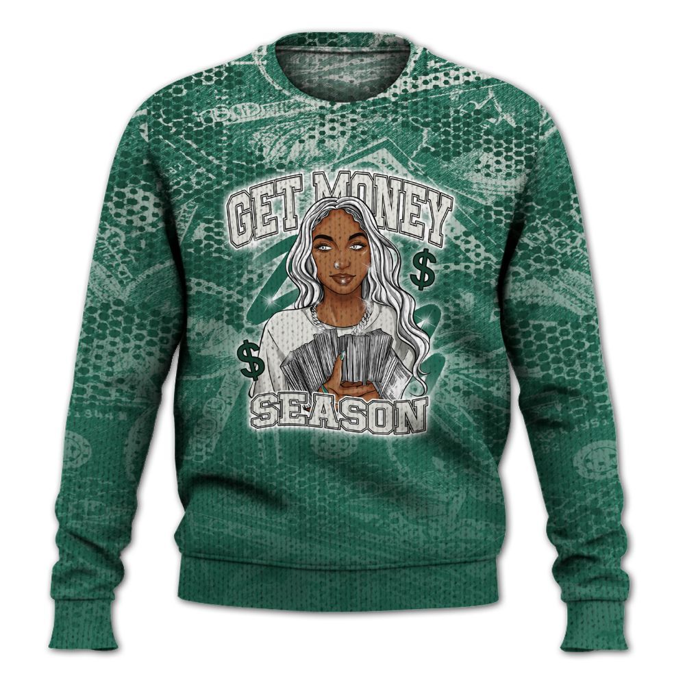 Knitted Sweater To Match Oxidized Green 4s - Get Moneys Season Banknote