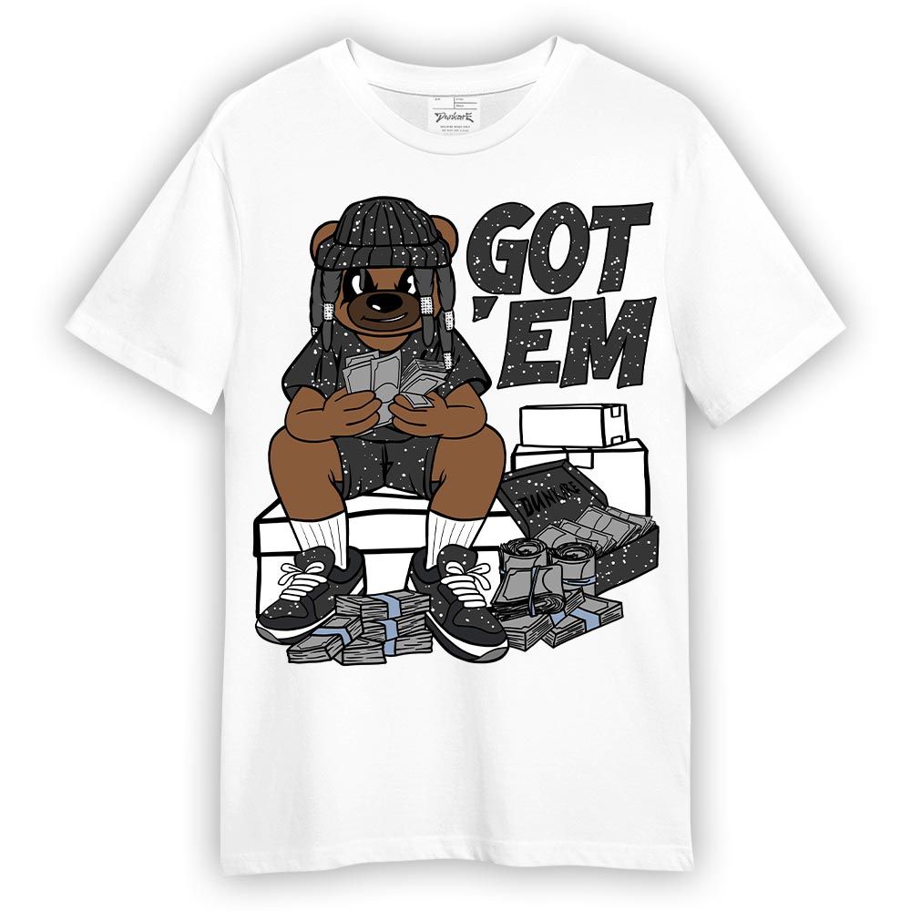 Shirt To Match Reverse Black White 6s - Bagged It Bear Shirt Unisex
