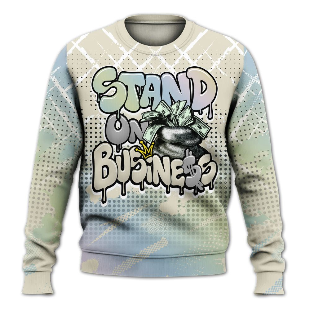 Sweatshirt To Match Joins Year Of The Snake 5s - Halftone Stand Business Dripping All Over Print