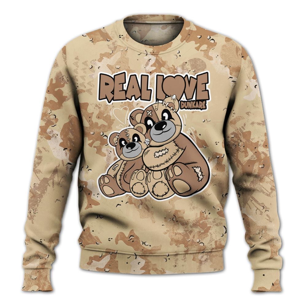 Sweatshirt To Match Desert Camo 3s - Sincere Fondness Bear All Over Print