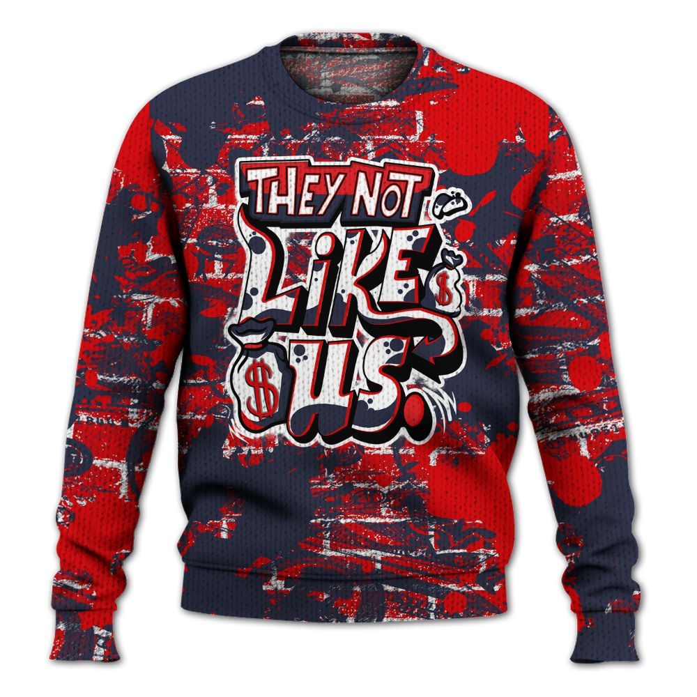 Knitted Sweater To Match Low OG Howard Bison 1s - Dislike Us Graphic Street Art