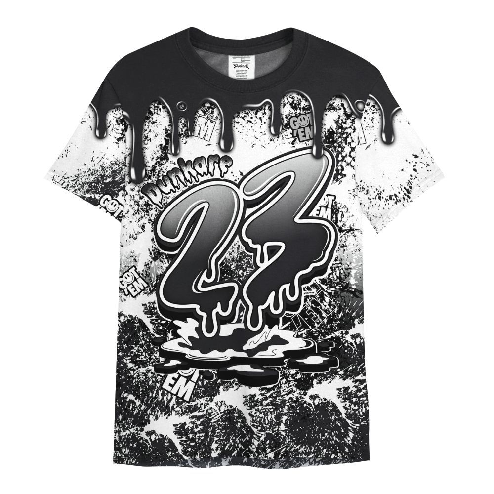 Shirt To Match White Thunder 4s - Dripping 23 Drip All Over Print