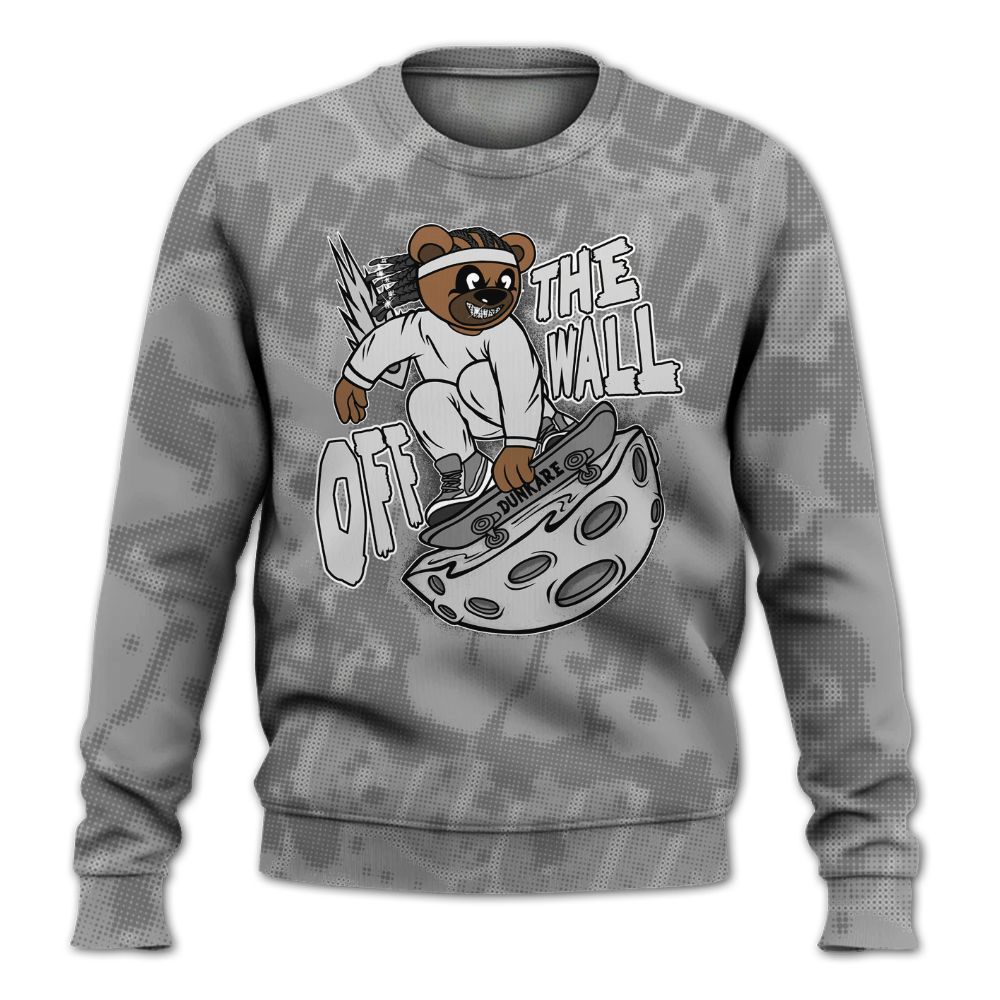 Sweatshirt To Match Black Wolf Grey 12s - Quirky Bear Street All Over Print