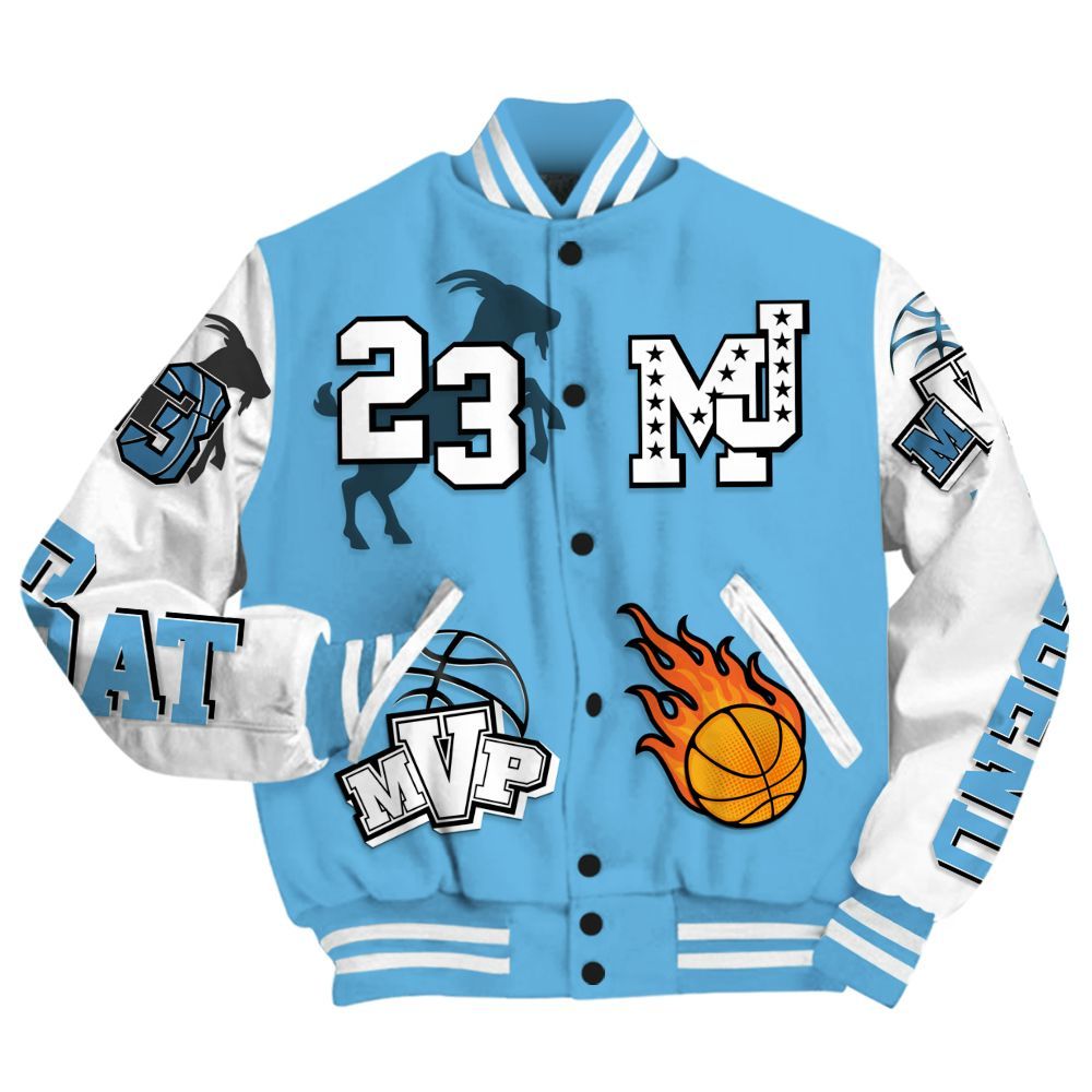 Varsity Jacket To Match Melo 12s - 23 Goat MVP Basketball All Over Print