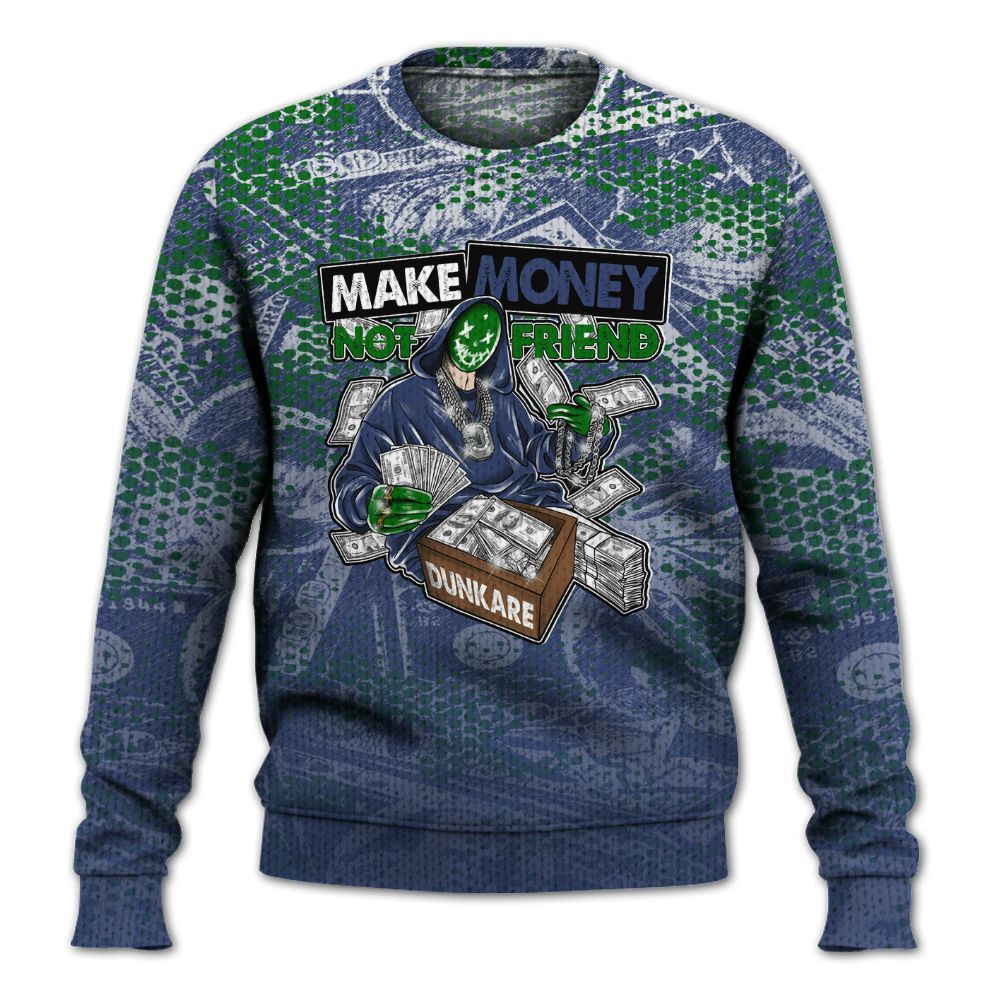 Knitted Sweater To Match Midnight Navy 13s - Make Moneys Unique