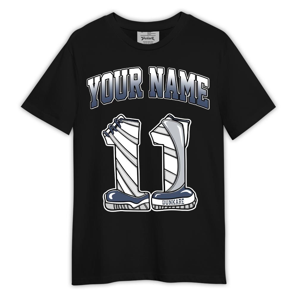 Shirt To Match Low Diffused Blue 11s - Custom Name Number 11s Shirt Outfit