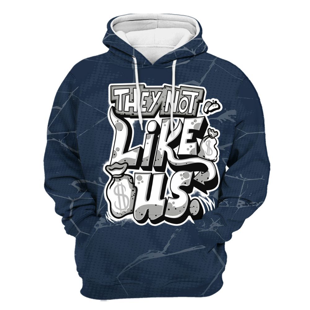 Hoodie To Match White Midnight Navy 6s - Dislike Us Graphic All Over Print