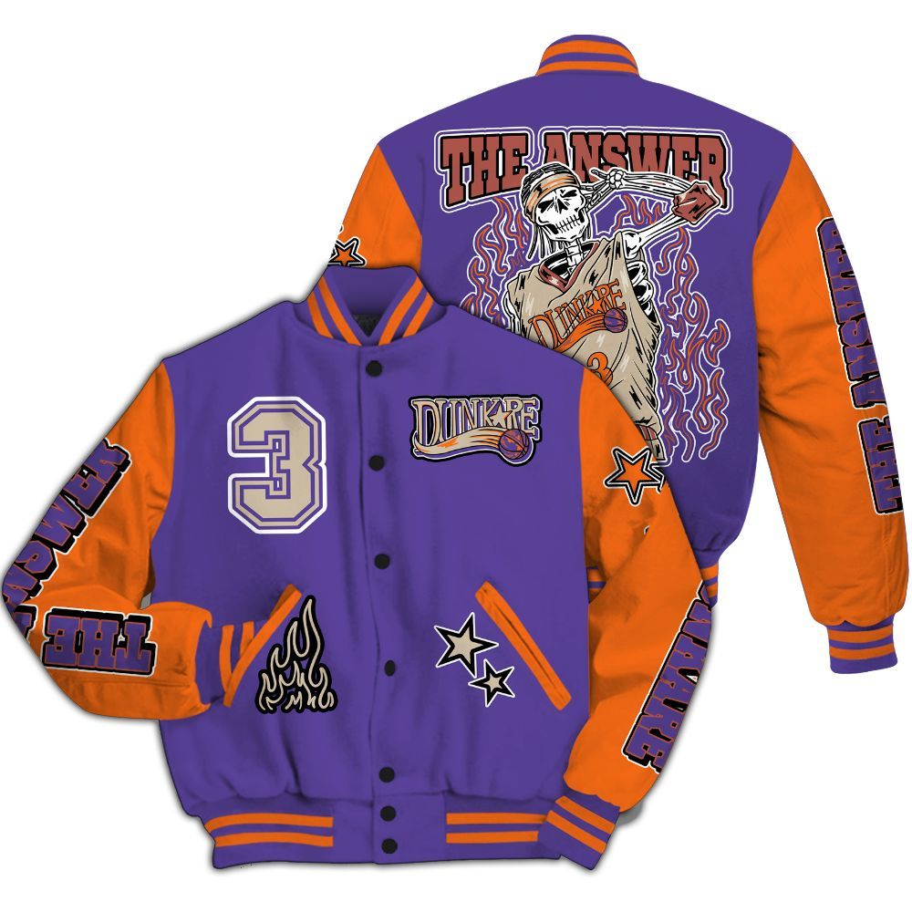Varsity Jacket To Match Air Max Waffle SP Voltage Purple - Allen Answer Skeleton All Over Print
