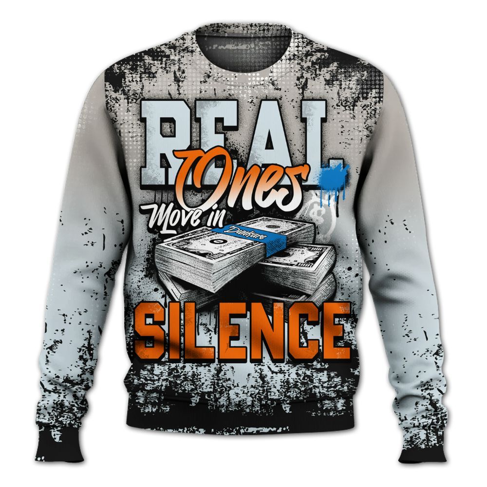 Sweatshirt To Match Retro High OG Alaska 1s - Move In Silence Money Street Retro All Over Print