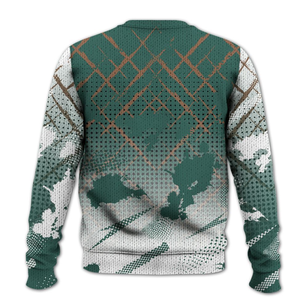 Knitted Sweater To Match Low OG Oxidized Green 1s - Halftone Stand Business Dripping