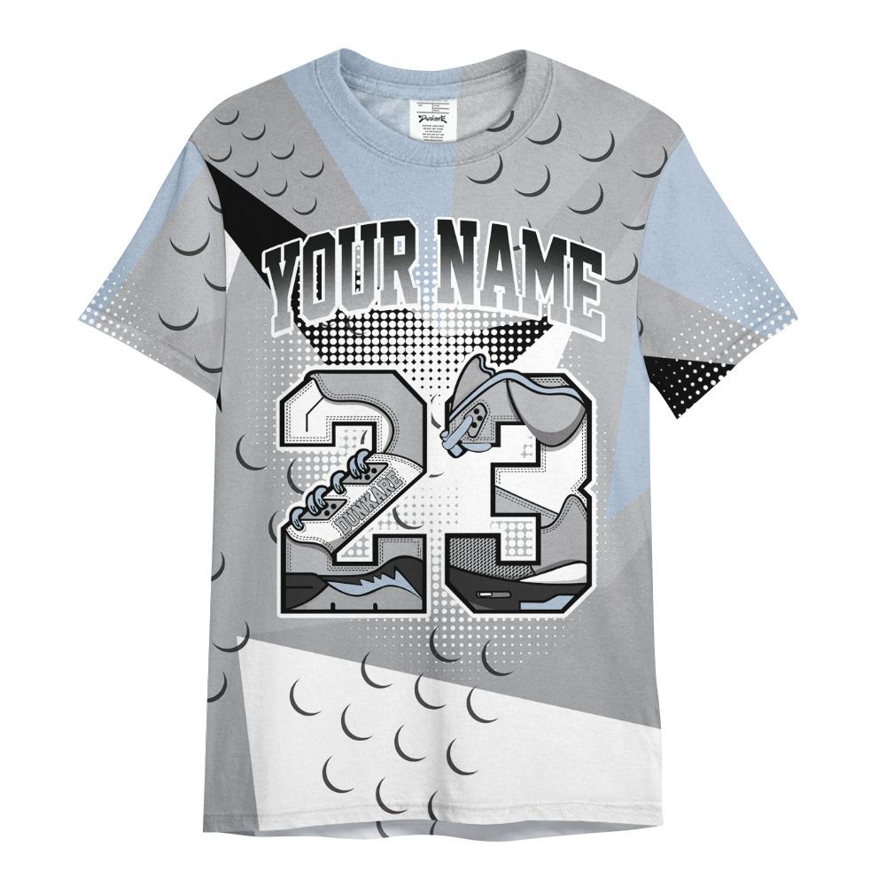 Shirt To Match Low OG Wolf Grey 1s - Poly Custom Name Number 23 5s All Over Print