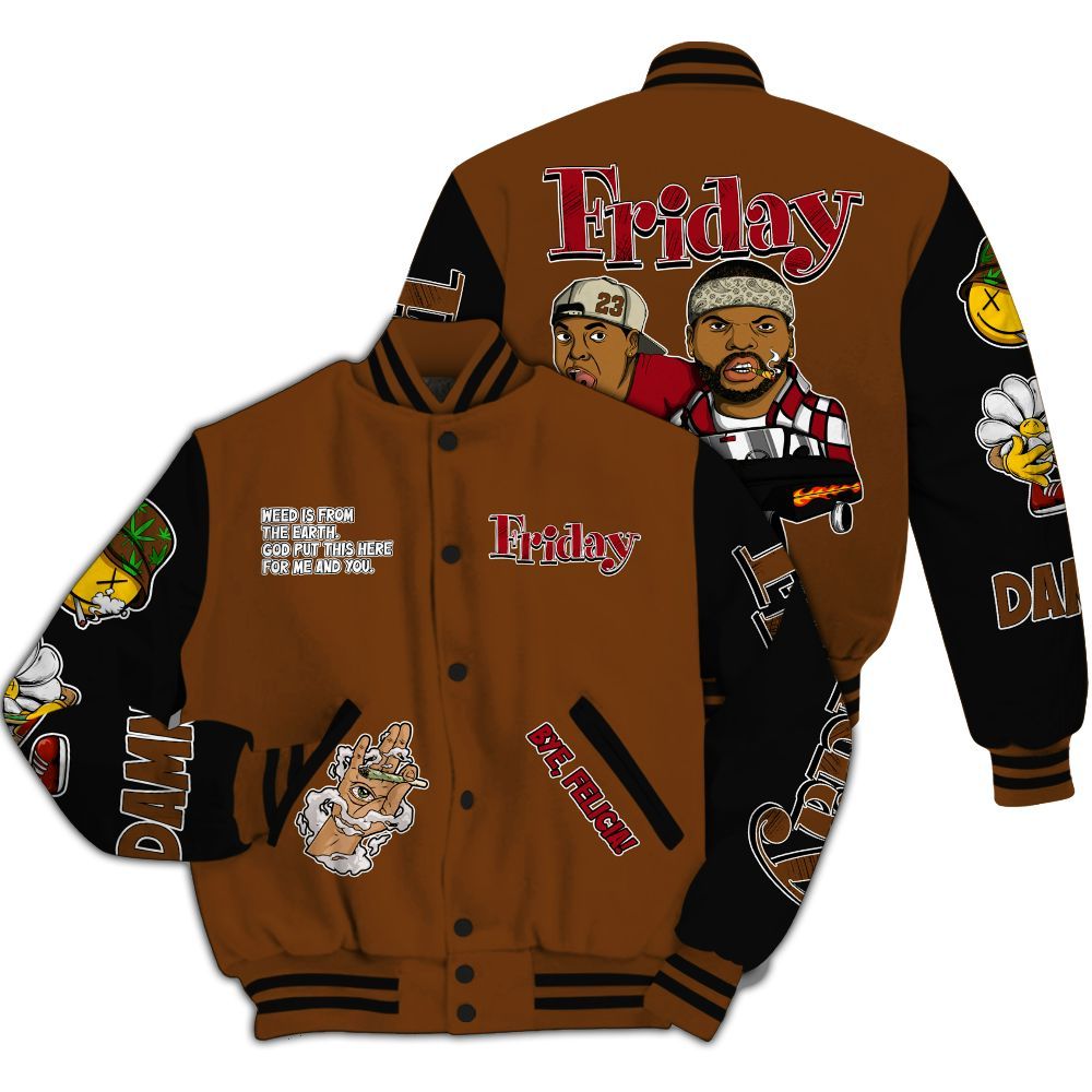 Varsity Jacket To Match Archaeo Brown 5s - Friday Sneaker Stress Style All Over Print