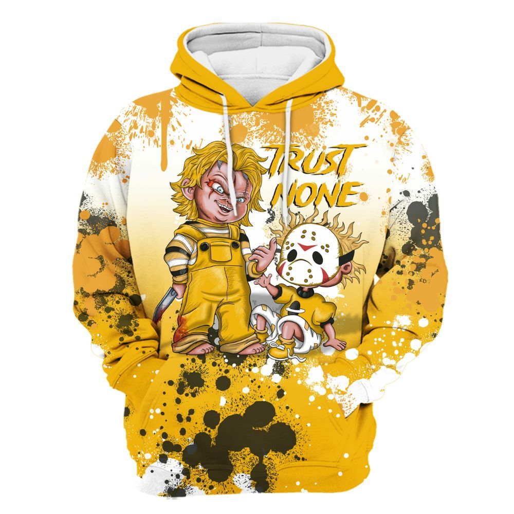 Hoodie To Match Del Sol 13s - Trust No One Scary All Over Print