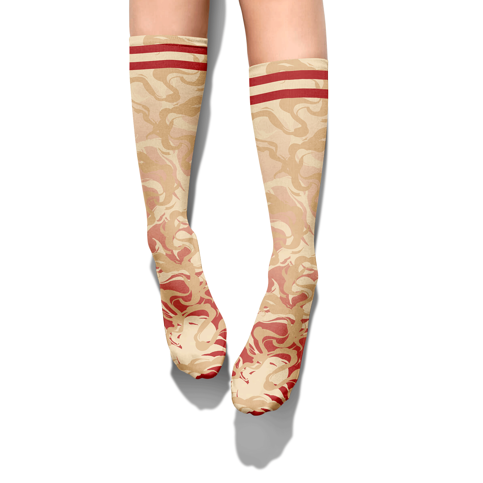 Sock To Match Dunk Low Strawberry Waffle - Color Smoke Graphic Unisex