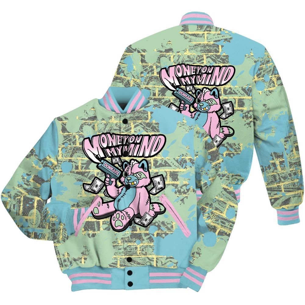 Varsity Jacket To Match SB Dunk Low Visty Shirt - Money On My Mind Raccoon Brick All Over Print