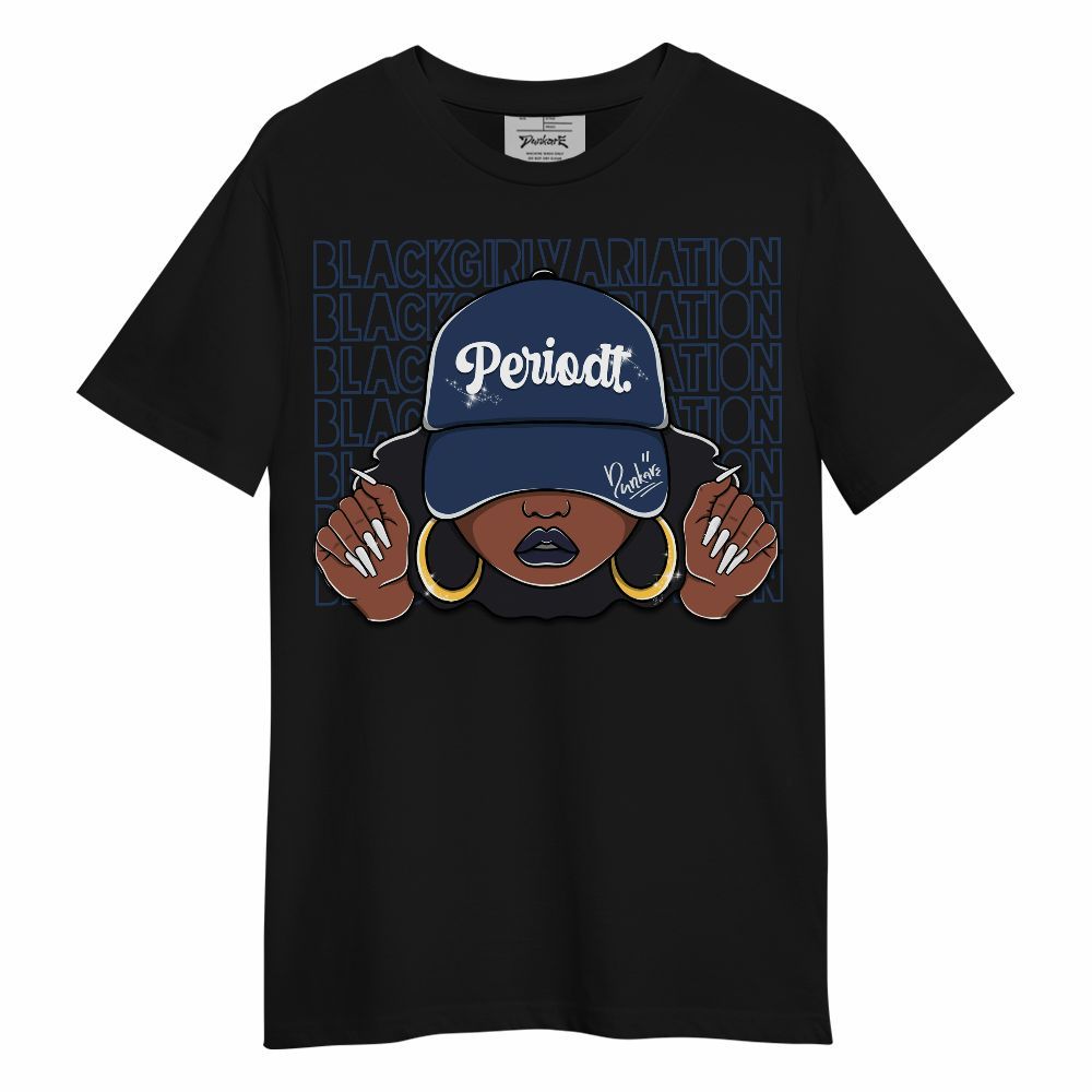 Shirt To Match Low 85 Metallic Blue 1s - Black Girl Variation Unisex Shirt
