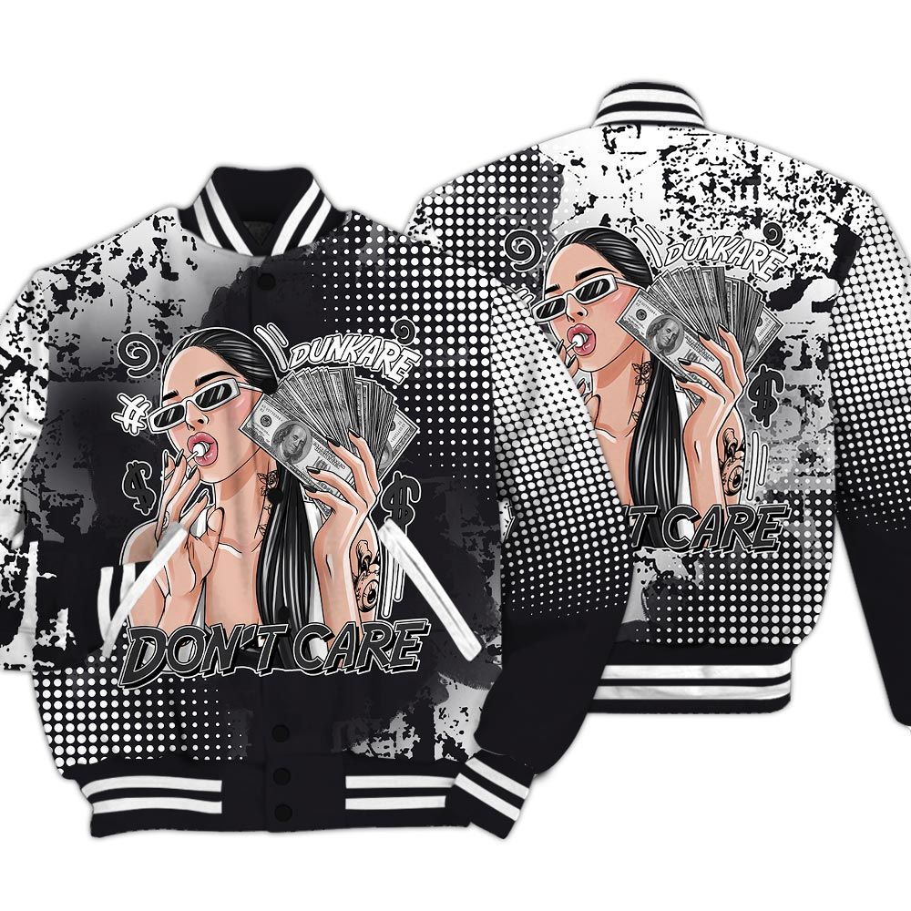 Varsity Jacket To Match White Thunder 4s - IDC Unique Glitch Dot Varsity Jacket Unisex