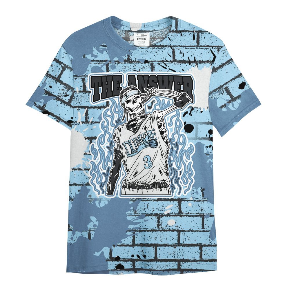 Shirt To Match Legend Blue 11s - Allen Answer Skeleton Brick All Over Print