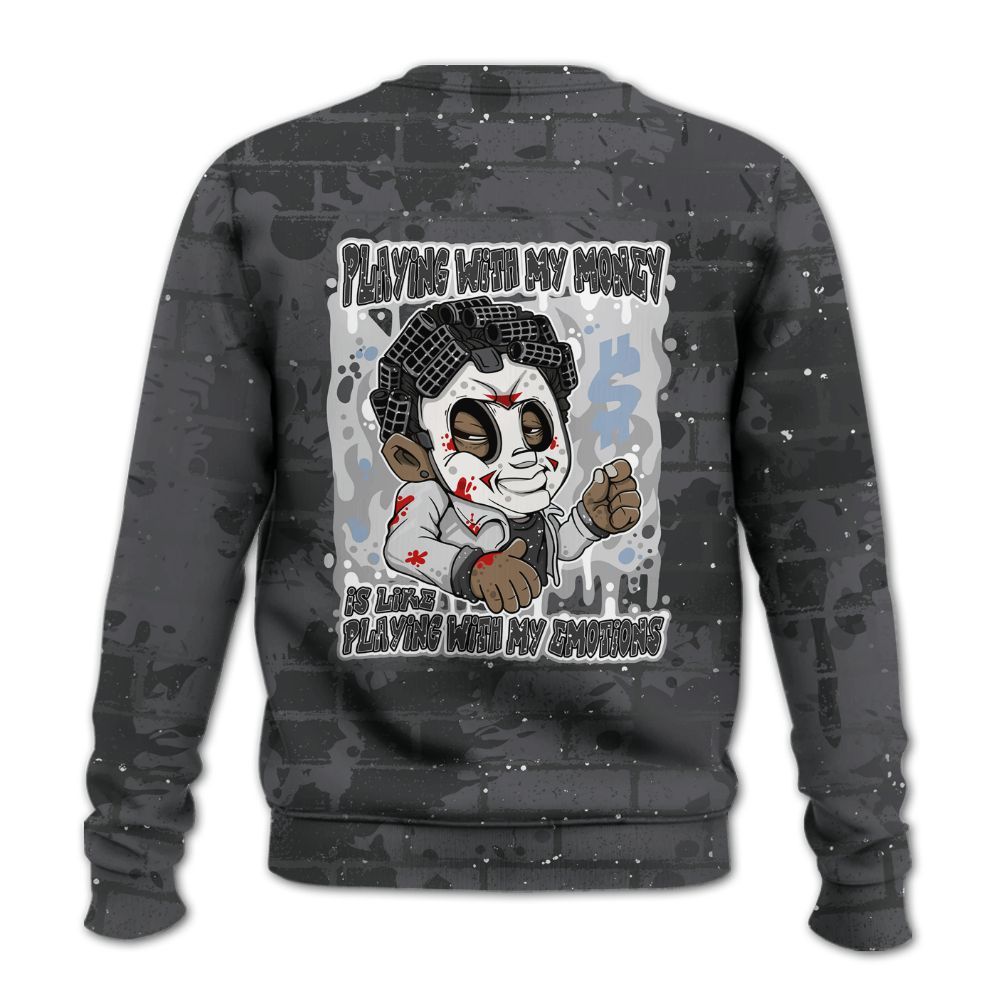 Sweatshirt To Match Reverse Oreo 6s - Playing With My Money Graphic Halloween All Over Print