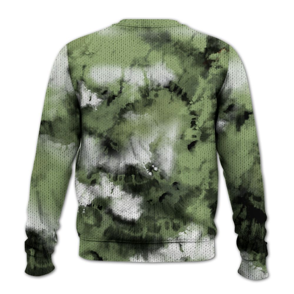 Knitted Sweater To Match Oil Green 4s - SNEAKER Girl Money Drip Tie Dye