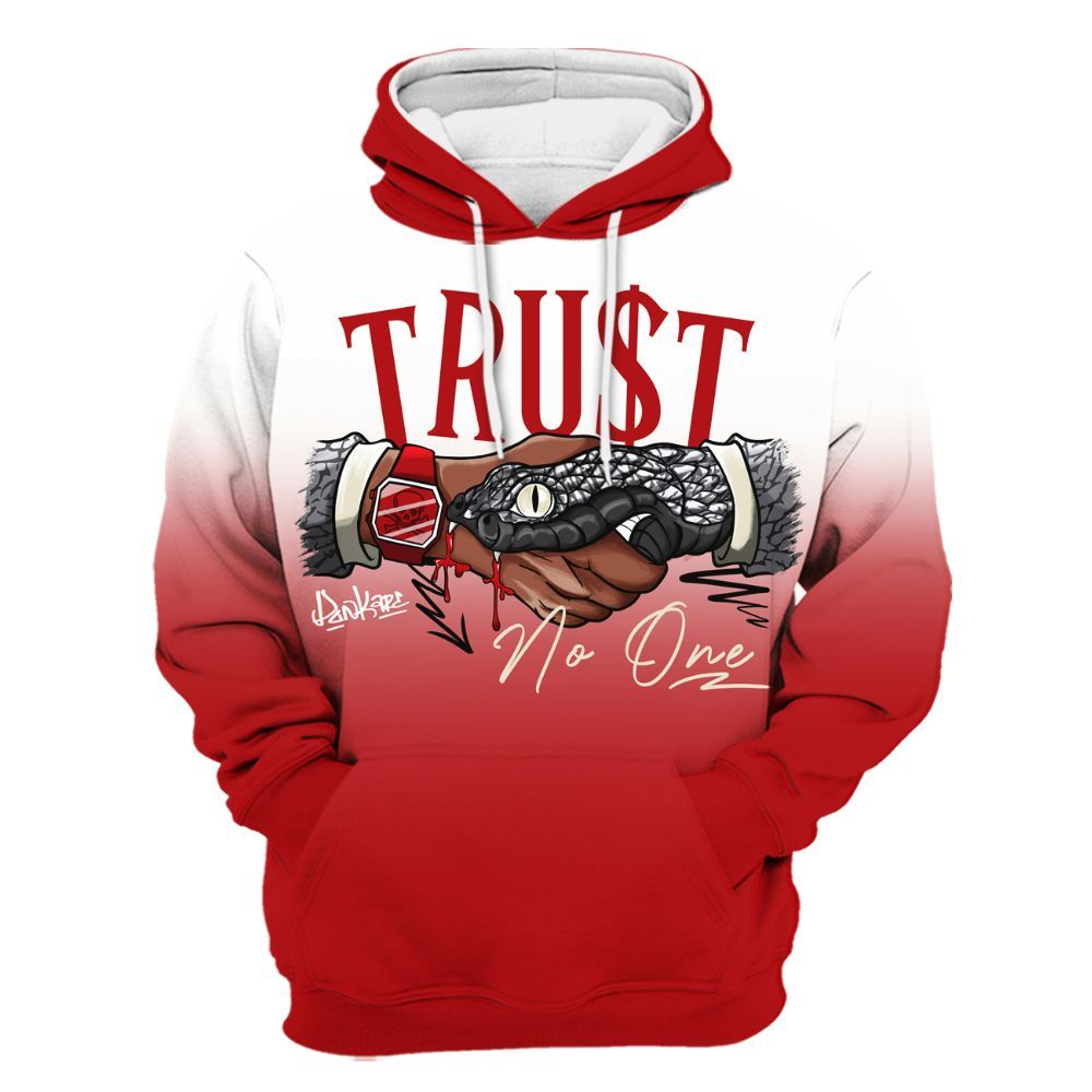 Hoodie To Match Cement Grey 3s - Snake Trust No One Drip All Over Print