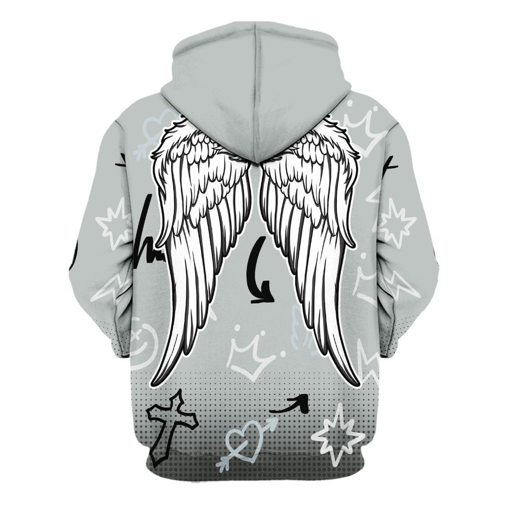 Hoodie To Match Black Wolf Grey 12s - Gods Guides Me Bear Graphics All Over Print