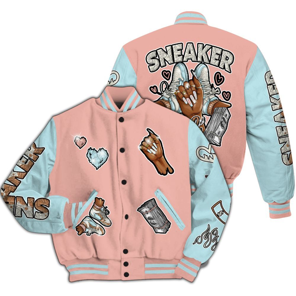 Varsity Jacket To Match Dunk Low Glacier Arctic - Sneakerz Girlz All Over Print