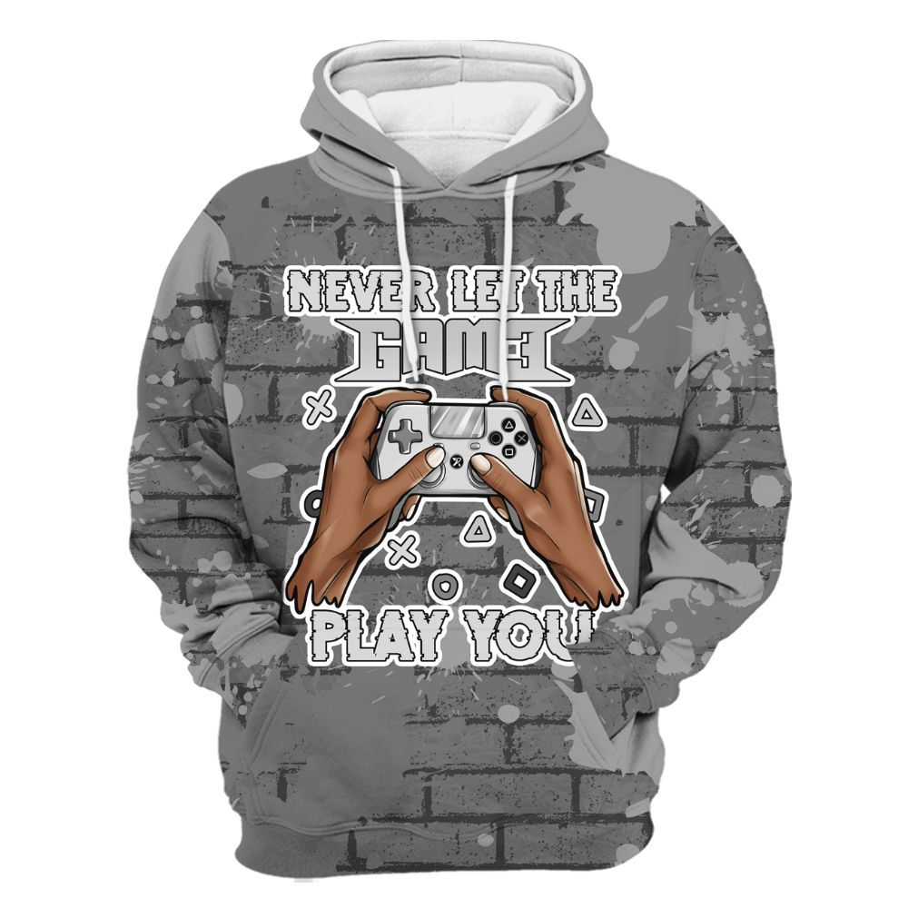Hoodie To Match Black Wolf Grey 12s - PlayGame Human Brick All Over Print